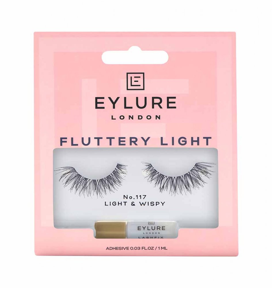 Eylure, Fluttery Light Lashe umelé mihalnice sú efekty lepkavej výplne č. 117