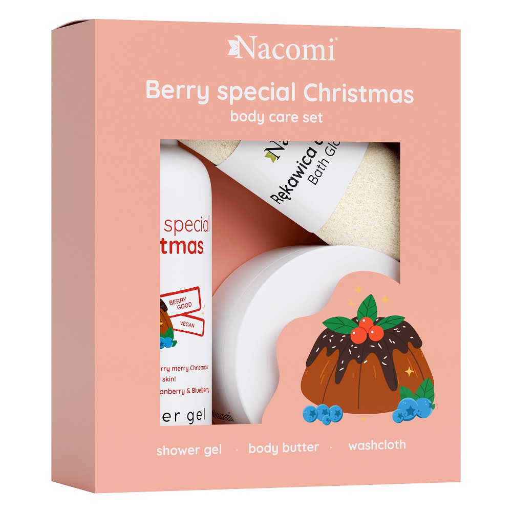 Berry Special Christmas Set Sprchový Gél 300ml + Telové Maslo 100ml + Rukavica Do Kúpeľa
