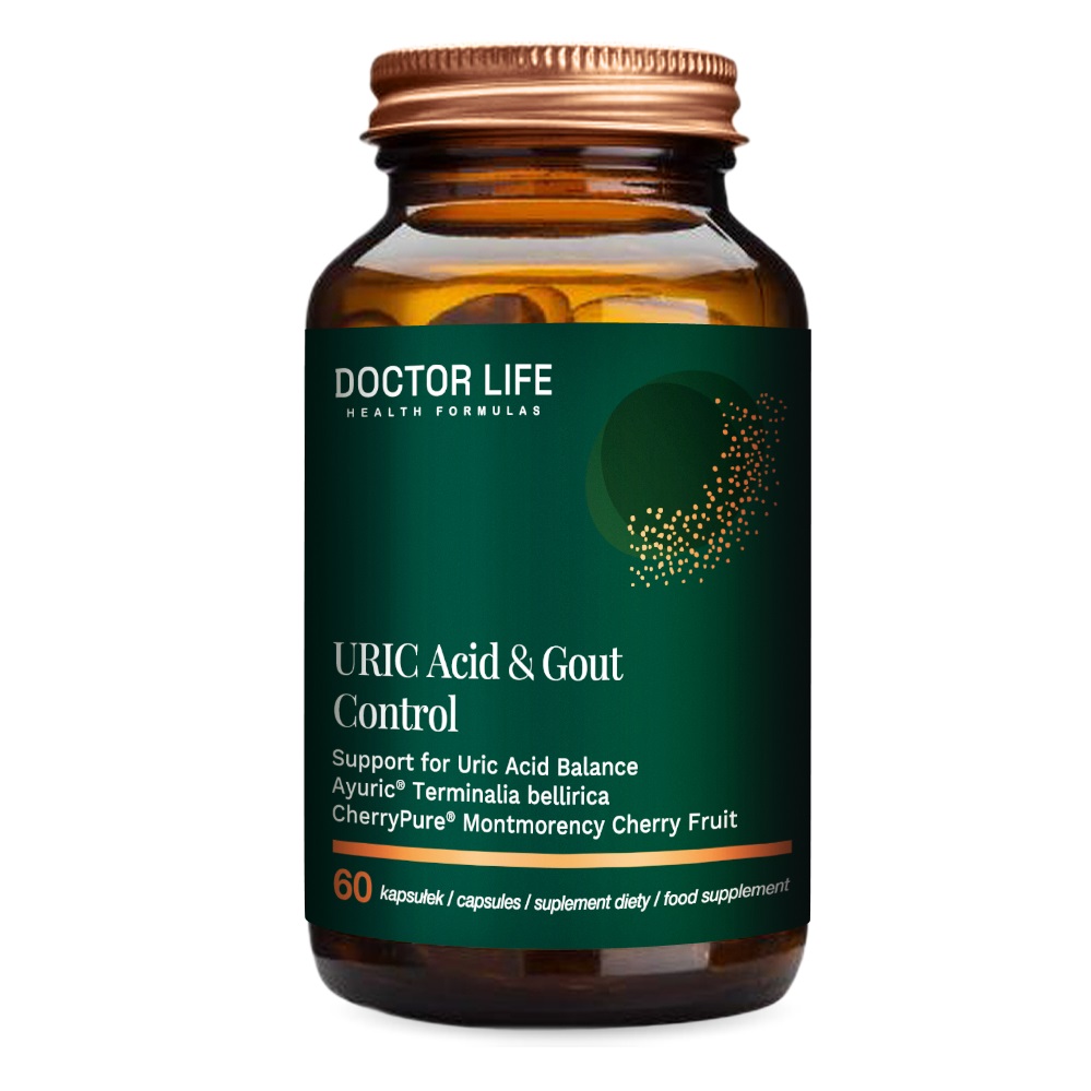 Uric Acid & Gout Control Suplement Diety Wspierający Utrzymanie Prawidłowego Stężenia K…