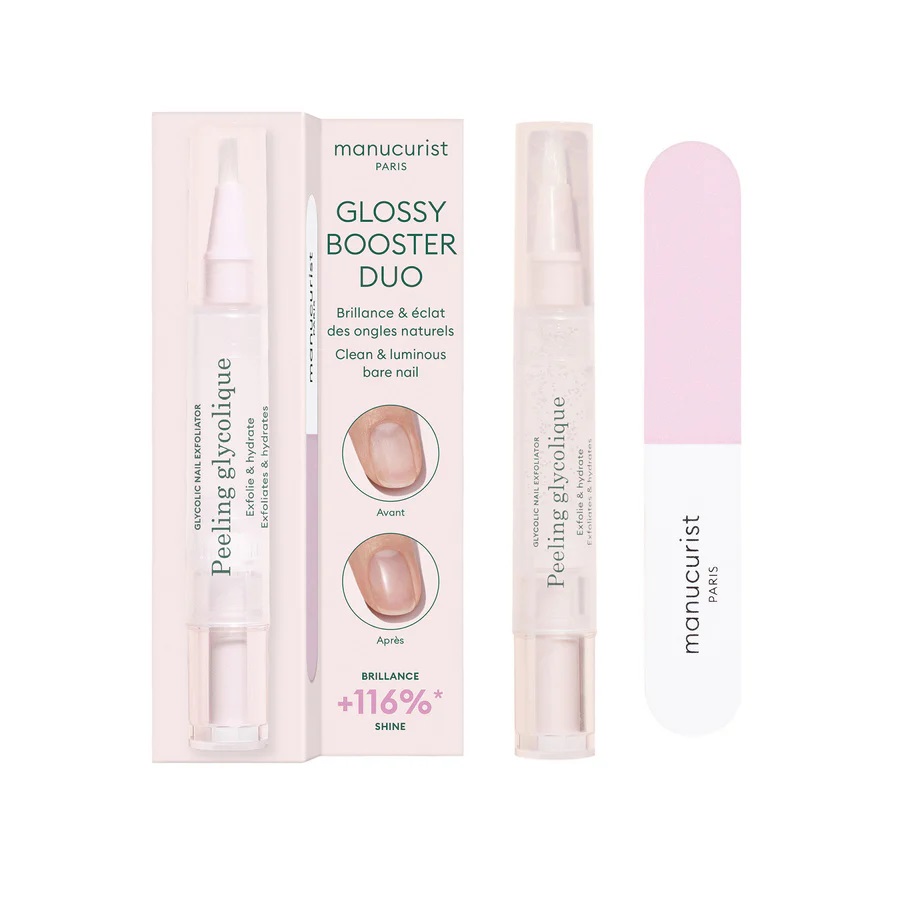 Glossy Booster Duo Sada S Kyselinou Glykolovou + Dvoufázový Lešticí Prostředek