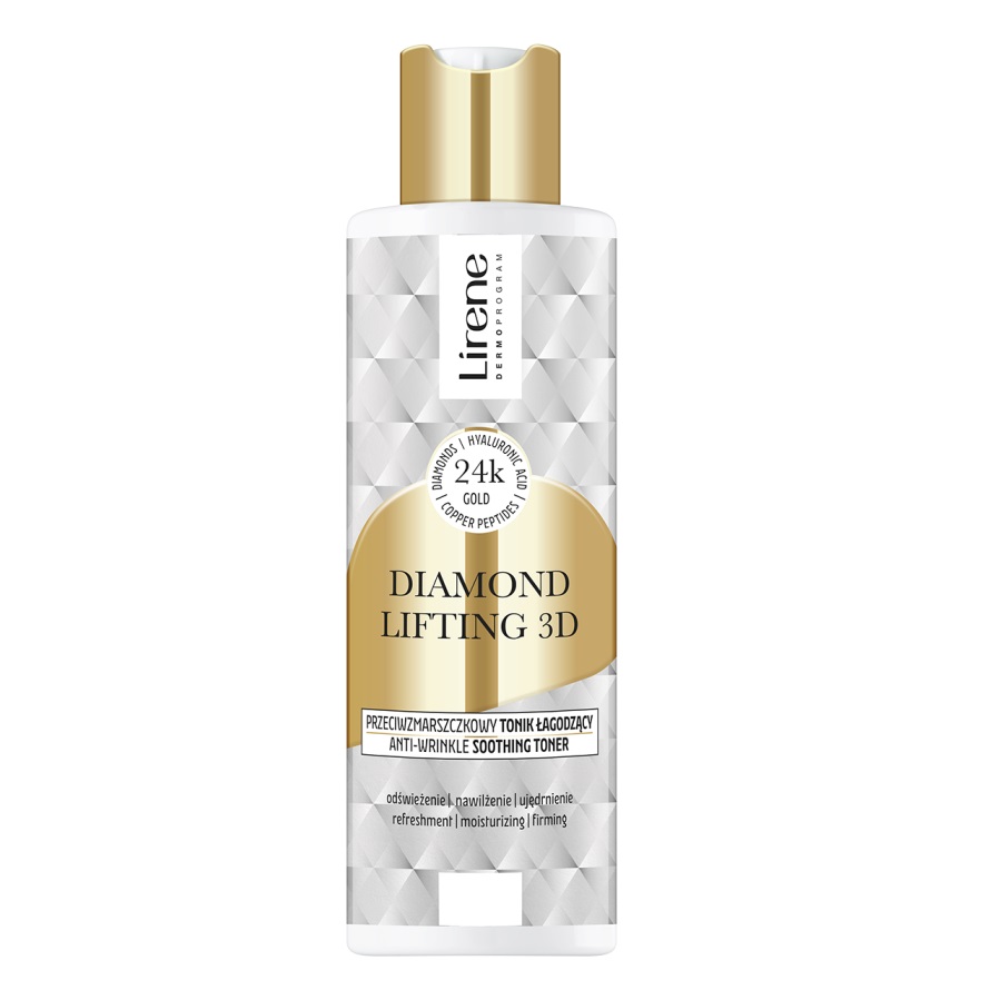 Lirene, Diamond Lifting 3D upokojujúce tonikum proti vráskam 200 ml