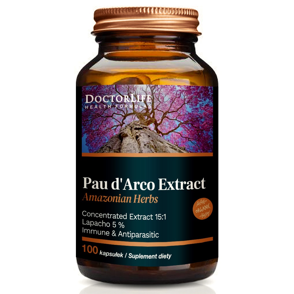 Pau D'Arco Extract Ekstrakt Z Kory Wewnętrznej Suplement Diety 90 Kapsułek
