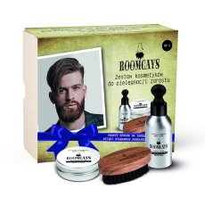 ROOMCAYS, Sada č. 4 kozmetiky pre mužov olej na fúzy 50ml + balzam na fúzy 30ml + kefa na fúzy