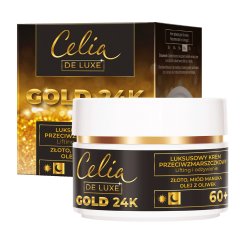 Celia, De Luxe Gold 24K krem do twarzy na noc 60+ 50ml