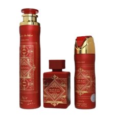 Lattafa Bade'e Al Oud Sublime set parfémová voda v spreji 100ml + dezodorant v spreji 200ml + osviežovač vzduchu 300ml