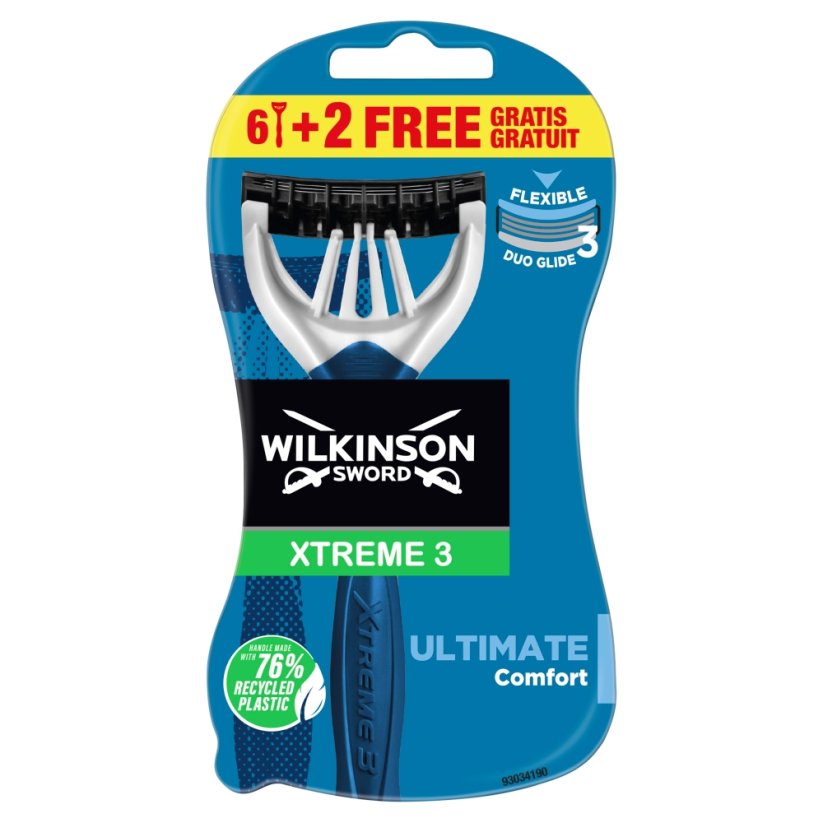 Wilkinson, Xtreme3 Ultimate jednorazowe maszynki do golenia dla mężczyzn 8szt