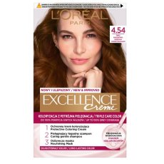 L'Oréal Paris Excellence Creme farba do włosów 4.54 Brąz Mahoniowo-Miedziany