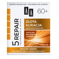 AA, Age Technology 5Repair 60+ Golden Treatment nočný regeneračný a obnovujúci krém 50ml