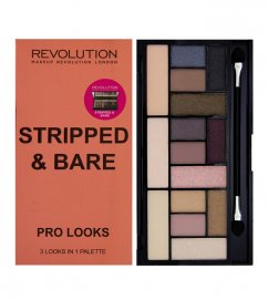 Makeup Revolution, Pro Looks Stripped &amp; Bare paleta 15 stínů 13g
