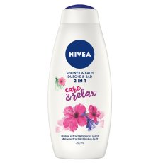 Nivea, Sprcha a kúpeľ Kúpeľové mlieko a sprchový gél 2v1 Care&Relax 750ml