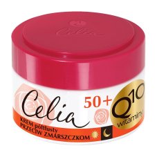 Celia, Q10 Vitamins polotučný denní a noční krém proti vráskám 50+ 50ml