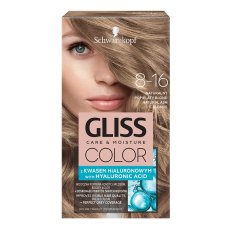 Gliss, Farba starostlivosti a vlhkosti vlasy farbivo 8-16 Natural Ash Blonde