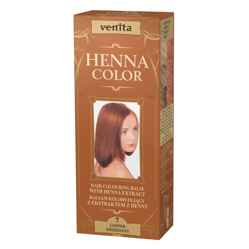 Venita, Henna Color balsam koloryzujący z ekstraktem z henny 7 Miedziany 75ml