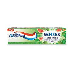 Aquafresh, Senses Osviežujúca zubná pasta Melón, uhorka a mäta 75 ml