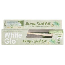 White Glo, Hemp Seed Oil Toothpaste wybielająca pasta do zębów z olejem konopnym 150g/115ml + bambusowa szczoteczka