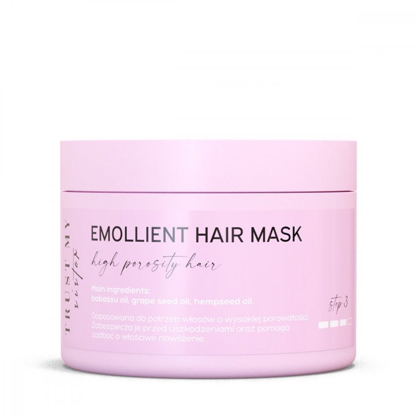 Trust My Sister, Emollient Hair Mask emolientowa maska do włosów wysokoporowatych 150g