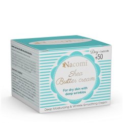 Nacomi, Shea Butter Cream krem do twarzy z witaminą E i kwasem hialuronowym 50+ na dzień 50ml