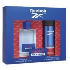 Reebok, Move Your Spirit Men zestaw woda toaletowa spray 100ml + dezodorant spray 150ml