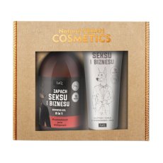 LaQ Scent of Sex and Business Black Mat set sprchový gél 500ml + telové mlieko v tube 200ml