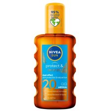 Nivea, Sun Protect &amp; Bronze Natural Tan Activating Spray Oil SPF20 200ml