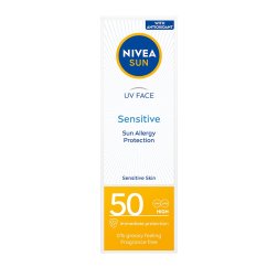 Nivea, Sun Sensitive krem ochronny do twarzy dla skóry wrażliwej SPF50 50ml