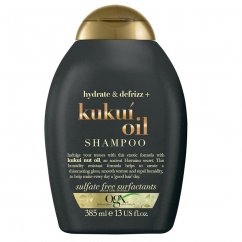OGX, Hydrate &amp; Defrizz + Kukui Oil Shampoo hydratačný šampón s olejom z orechov kukui 385 ml