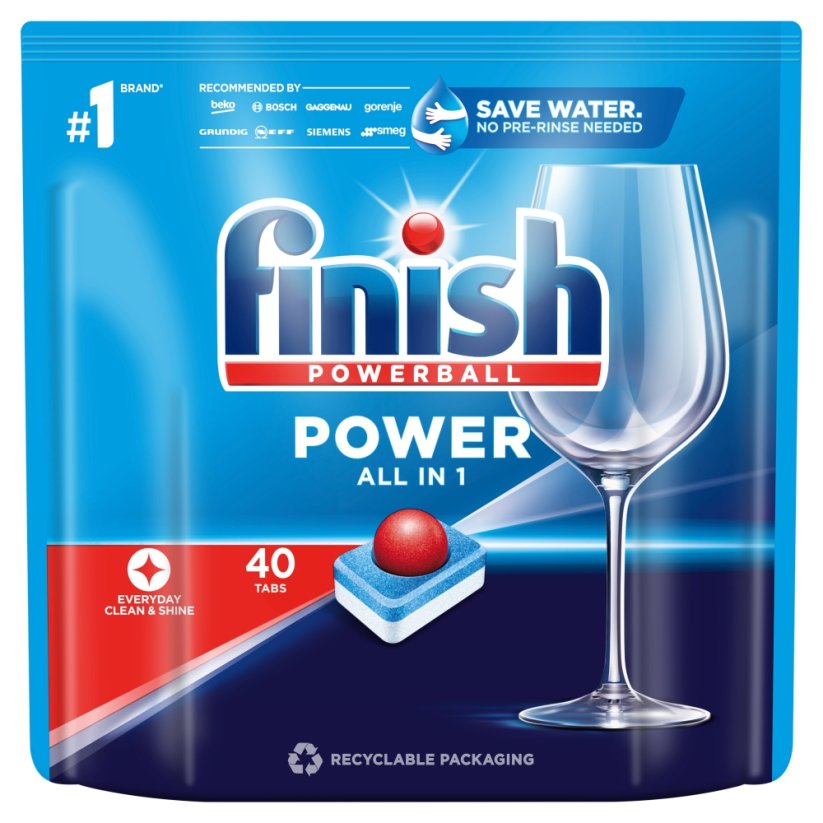 Finish, Power All in 1 tablety do umývačky riadu Fresh 40ks