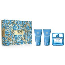 Versace Man Eau Fraiche zestaw woda toaletowa spray 50ml + żel pod prysznic 50ml + balsam po goleniu 50ml