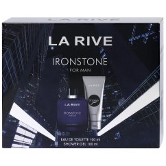 La Rive, Ironstone For Man zestaw woda toaletowa spray 100ml + żel pod prysznic 100ml