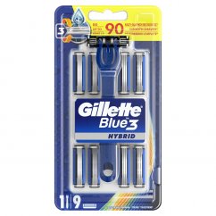 Gillette, Blue 3 Hybridný holiaci strojček + 9 náhradných kaziet