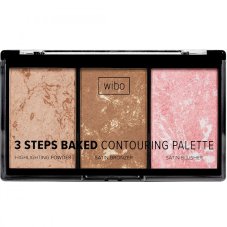 Wibo, 3 Steps Baked Contouring Palette paletka na kontúrovanie tváre 10g