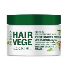 Sessio, Hair Vege Cocktail proteinowa maska wzmacniająca Zielony Groszek i Pitaja 250g