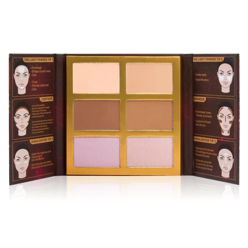 J.Cat Beauty Symphony Face Obsession Paleta pro konturování obličeje 101 Light/Medium 27,5 g