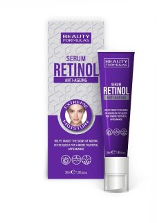 Beauty Formulas, Hydratačné sérum na tvár s retinolom proti starnutiu 30ml