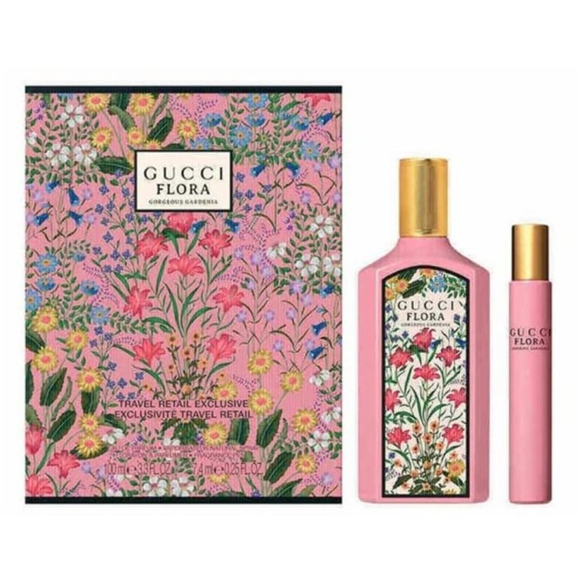 Gucci, Flora Gorgeous Gardenia zestaw woda perfumowana spray 100ml + woda perfumowana spray 10ml