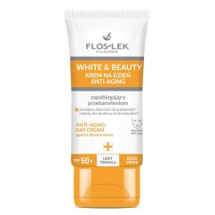 Floslek, White &amp; Beauty denný krém proti starnutiu SPF50+ 30ml
