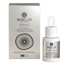 BasicLab, Esteticus peptidové oční sérum s 10% argirelinem a kofeinem Hydratace a zpevnění 15ml