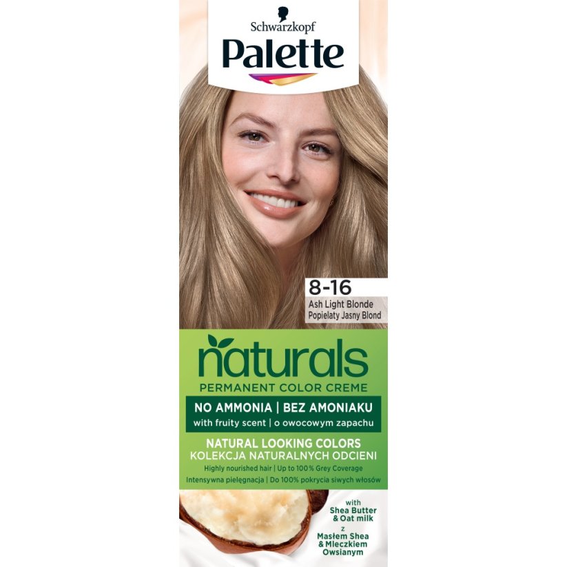 Palette,  Permanent Naturals Color Creme permanent na vlasy 8-16 Popol svetlý blond