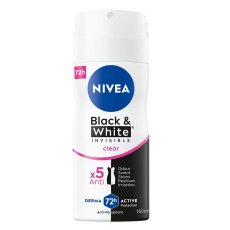 Nivea Black&White Invisible Clear antiperspirant ve spreji 100ml