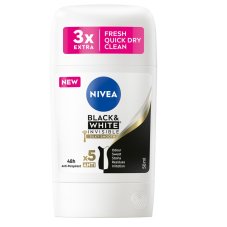 Nivea, Black&White Invisible Silky Smooth antiperspirant v tyčinke 50 ml