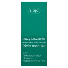 Ziaja, Manuka Leaves Čistiaci mikro-exfoliačný krém s kyselinou mandľovou na noc 50ml