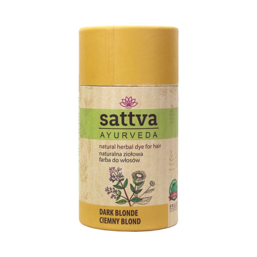 Sattva, Natural Herbal Dye for Hair naturalna ziołowa farba do włosów Dark Blonde 150g