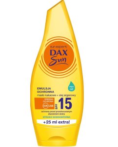 Dax Sun, ochranná emulze s kakaovým máslem a arganovým olejem SPF15 175ml