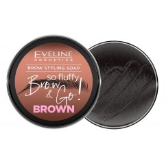 Eveline Cosmetics, Mýdlo na úpravu obočí Brow&amp;Go! Brown 25g