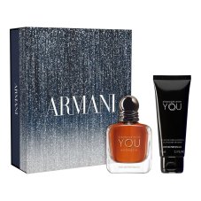 Giorgio Armani Stronger With You Intensely – zestaw zawierający wodę perfumowaną w sprayu 50 ml + żel pod prysznic 75 ml