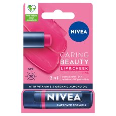 Nivea, Caring Beauty pielęgnująca pomadka do ust 3w1 Pink 4.8g