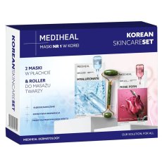 Mediheal Korean Skincare Set sada pleťových masek 2x24ml + masážní váleček na obličej