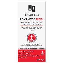 AA, Intymna Advanced Med+ špecializovaná emulzia na intímnu hygienu pH 3,5 300 ml