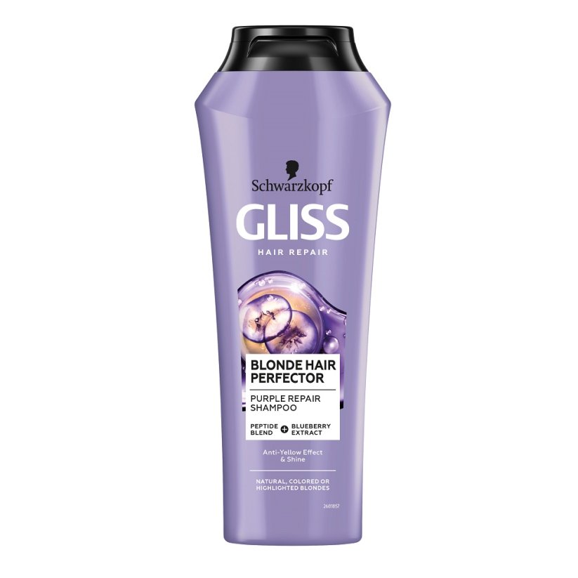 Gliss, Blonde Hair Perfector Šampón na prirodzene farbené alebo odfarbené blond vlasy 250ml
