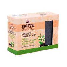Sattva Glycerinové tělové mýdlo Zelený čaj a káva 125g